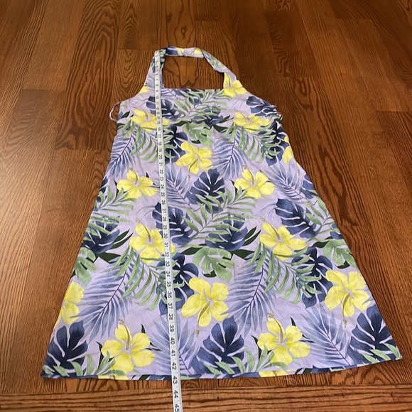 NWT TOMMY BAHAMAS women’s TROPICAL FLORAL SILK Halter Dress zip open back 16 - Picture 15 of 16